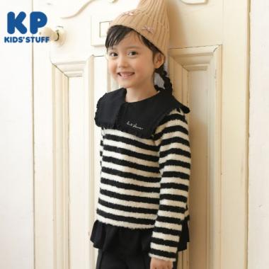 KP(ケーピー)衿付きボーダーチュニック(110～140)