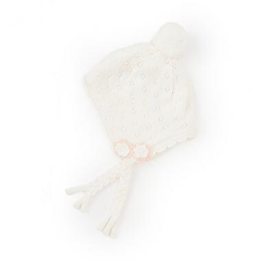 KP(ケーピー)透かし柄ニット裏ボア帽子(Free)