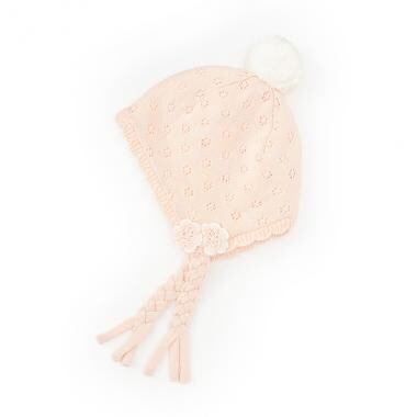 KP(ケーピー)透かし柄ニット裏ボア帽子(Free)