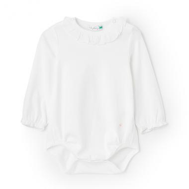 KP(ケーピー)伸び伸びフライス　襟フリルロンパース(Free)