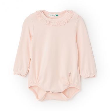 KP(ケーピー)伸び伸びフライス　襟フリルロンパース(Free)