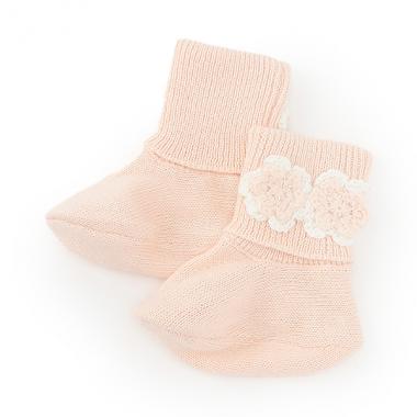 KP(ケーピー)編み花付きニットブーティ(9～11)