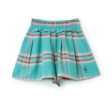 ウエストシャーリングチェックキュロット