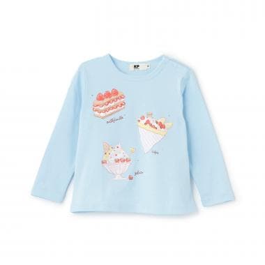 いちごスイーツプリント長袖Tシャツ