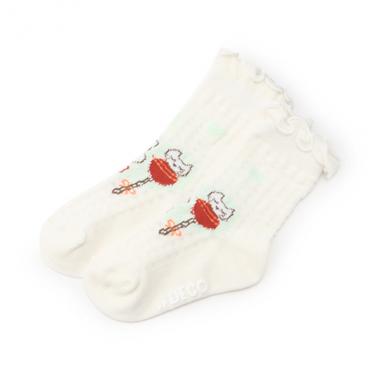 mimiモチーフハートクルーソックス