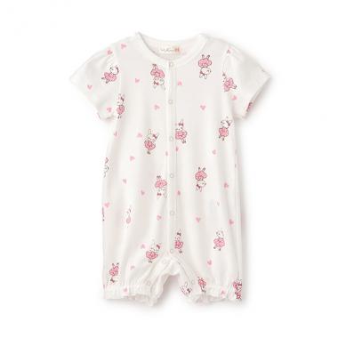 日本製/ベビーmimi総柄プリント　ショートオール