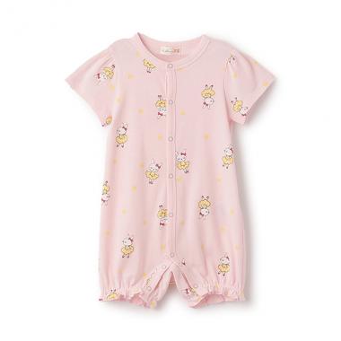 日本製/ベビーmimi総柄プリント　ショートオール