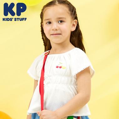 シャーリングジャカード ブラウス