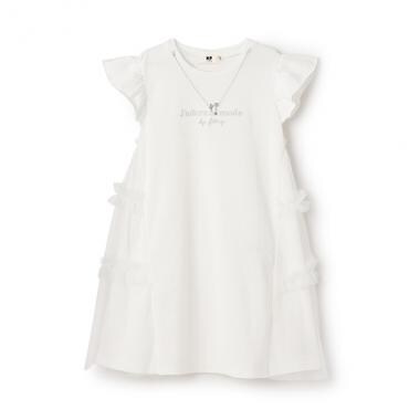 ネックレスつき 鹿の子メッシュワンピース