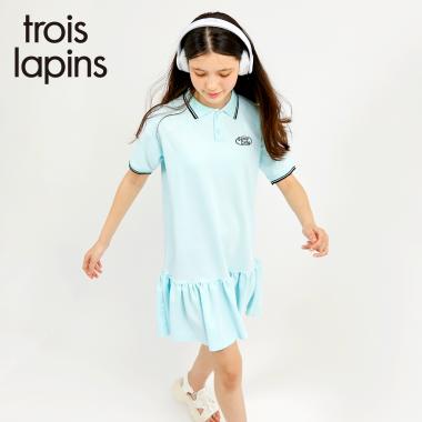 trois lapins (トロワラパン) ポロ衿ワンピース