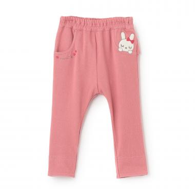 mimiちゃんアップリケ ヒップフリル ニットツイル パンツ