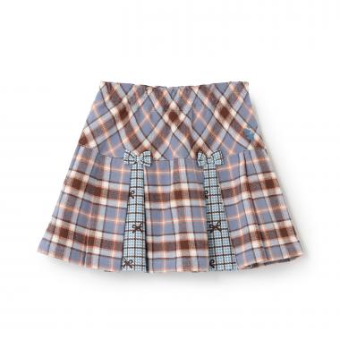 チェック×チェック プリーツスカパン