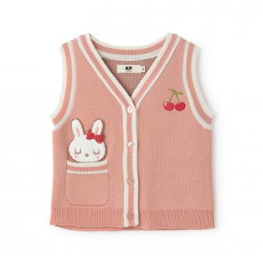 mimiちゃんサガラワッペン ニットベスト