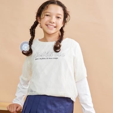 【Trois Lapins】 レースTシャツ レイヤードセット