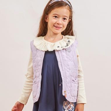 チェリーキルトタフタ ジップアップベスト