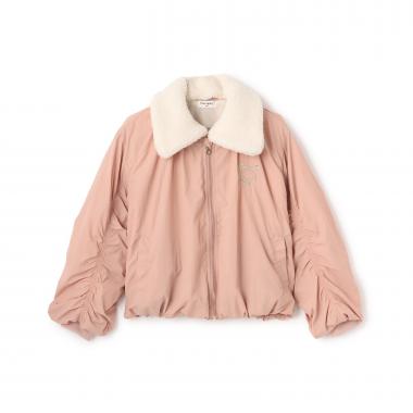 【Trois Lapins】 袖ギャザーデザイン MA-１風ブルゾン