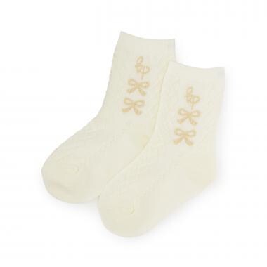 リボン柄 フロート編ソックス