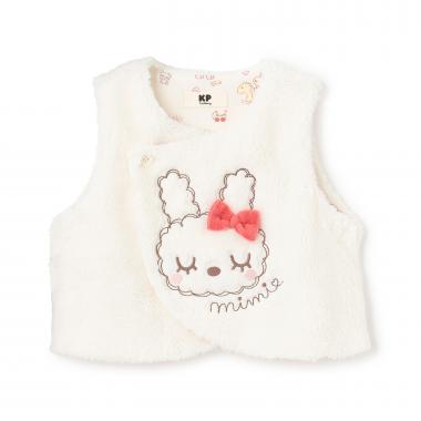 mimiちゃん刺しゅう ボアベスト