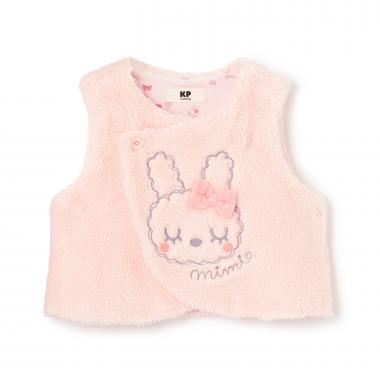 mimiちゃん刺しゅう ボアベスト