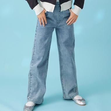 【trois lapins】 レース×デニム パンツ