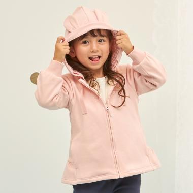 うさ耳 スムース裏シャギー パーカ