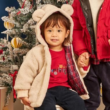 くま耳付き ボアジャケット