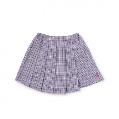 チェックプリーツキュロット