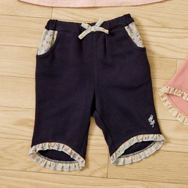 SZ天竺 5分丈フリルパンツ