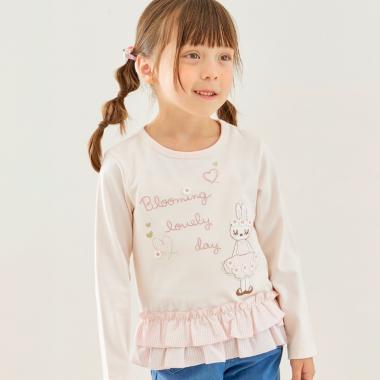 mimiちゃん 段フリル長袖チュニック