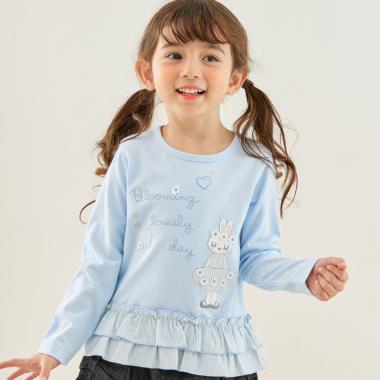 mimiちゃん 段フリル長袖チュニック