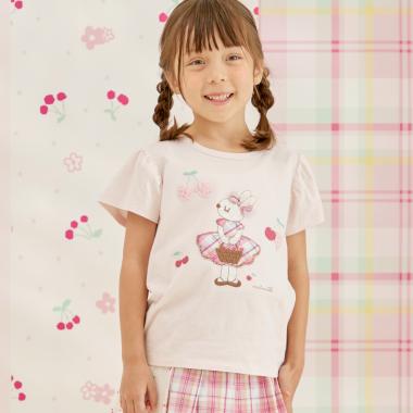 mimiちゃんアップリケ 半袖Tシャツ