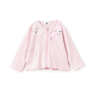 梨地天竺 カーディガン