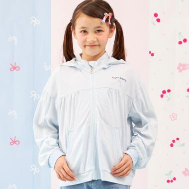 【Trois Lapins】 ジップアップ カーディガン 【接触冷感】