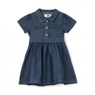ラメデニム　シャツワンピ