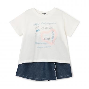 【Trois Lapins】天竺×ラメデニム 上下セット