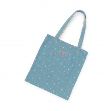 デニム総柄プリント バッグ