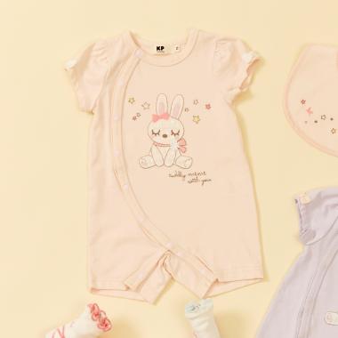 mimiちゃん アップリケ刺しゅう ショートオール