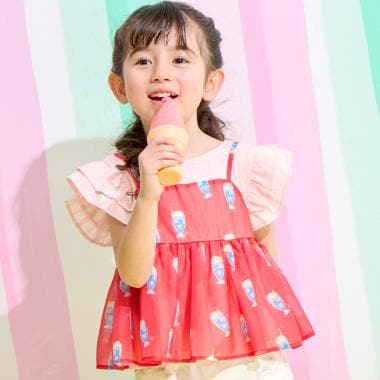 クリームソーダプリント チュニック