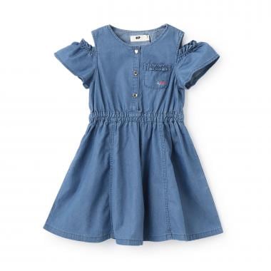 【冷感デニム】 肩見せワンピース