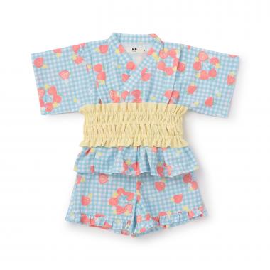 いちご柄 甚平･帯付き