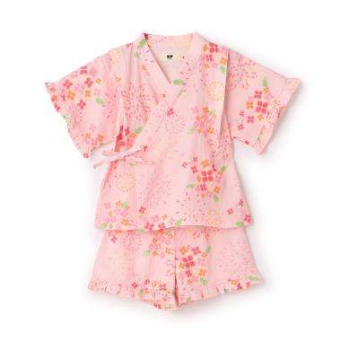 花火あじさい柄 甚平