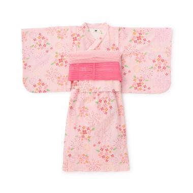 花火あじさい柄 浴衣･帯付き
