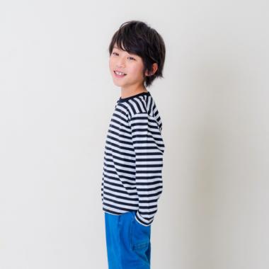 デイリームジボーダー長袖Tシャツ