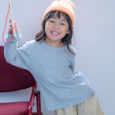 ワッフル長袖プルオーバー