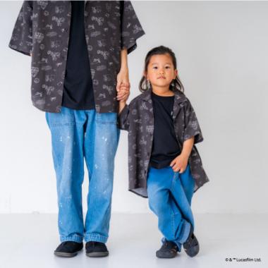 【親子リンク】【Disney】Kidsスターウォーズ/総柄半袖シャツ