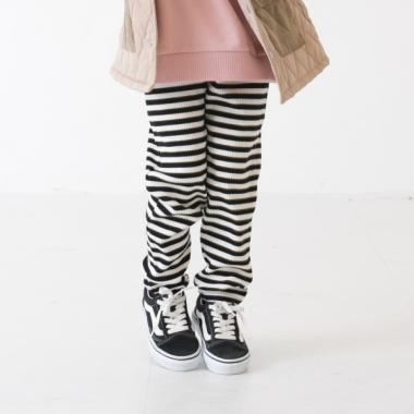 【防汚加工】365D.ボーダーレギンス