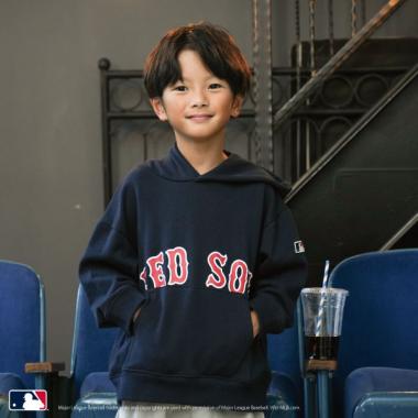 【MLB】ロゴプリントワイドスウェットパーカー