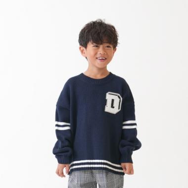 【洗濯機可】サガラワッペンラインニット