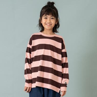 【365D.】ボーダー袖リブワイドロンT