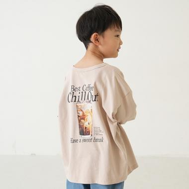 カフェフードプリントワイドロンT